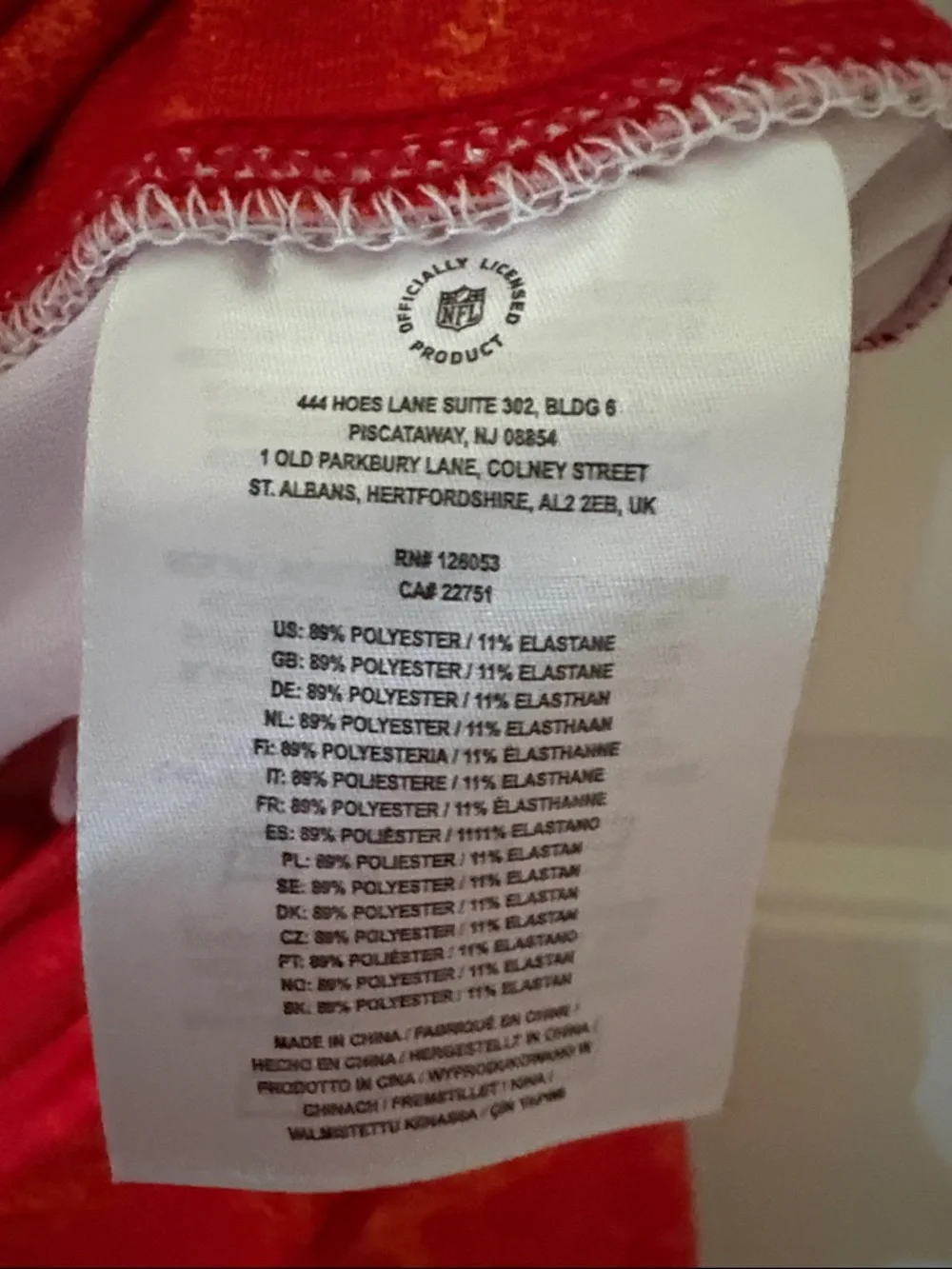 NWT Kansas City Chiefs Red Athletic Leggings - Picture 11 of 11